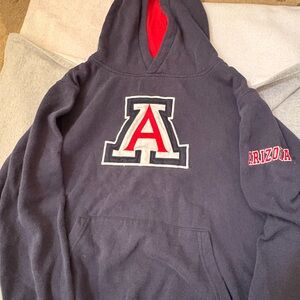 University of Arizona Colosseum Youth XL Hoodie in Red and Blue